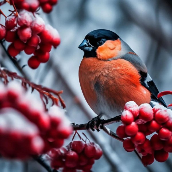 птица снегирь