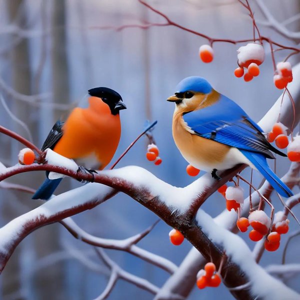 картина снегири