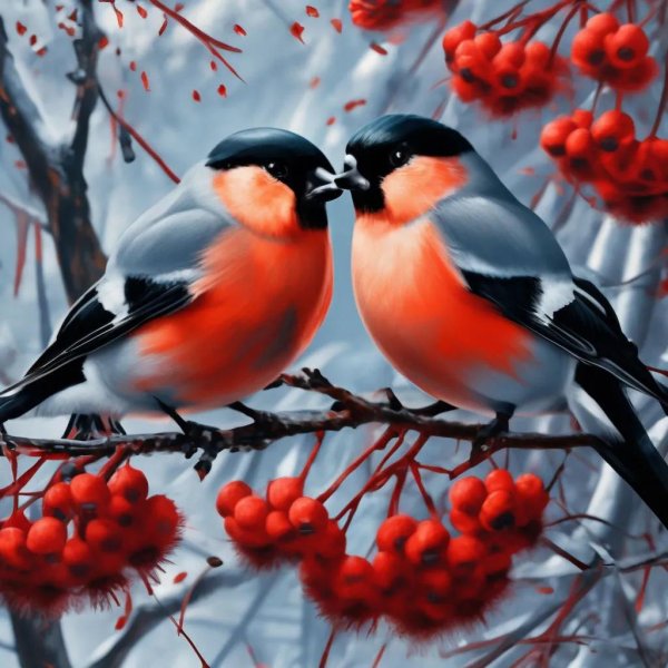 картина снегири