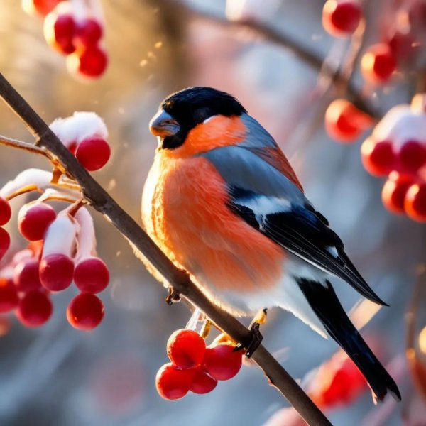 птица снегирь