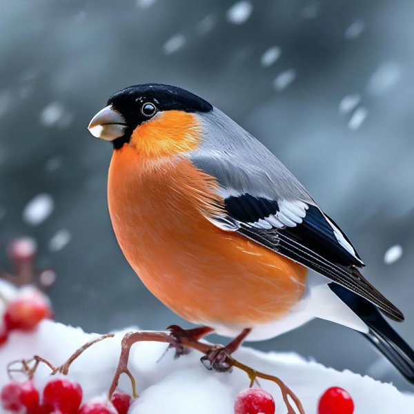 птица зимняя