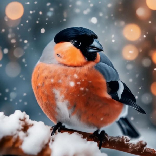 зимний снегирь