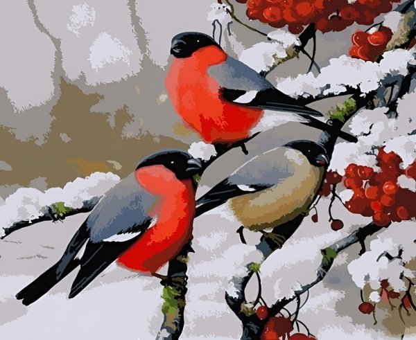 картина снегири