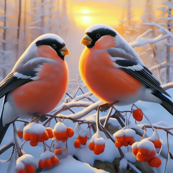 картина снегири