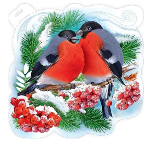 плакат вырубной снегирь