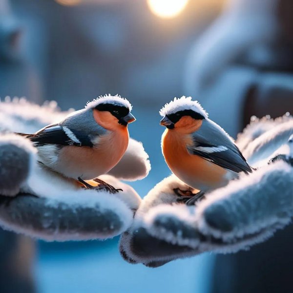 снегири зима