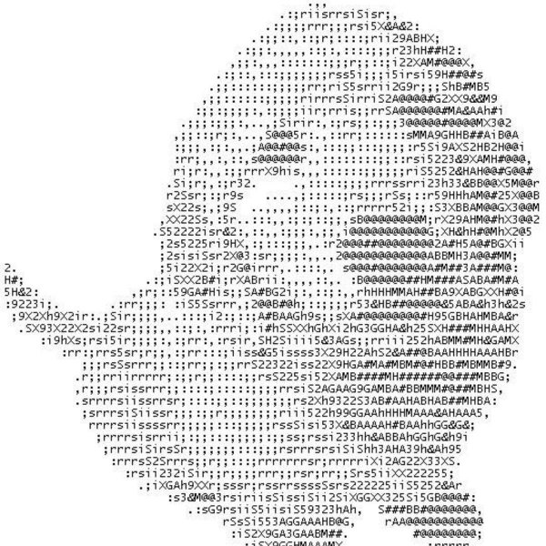 ascii  портрет моны лизы