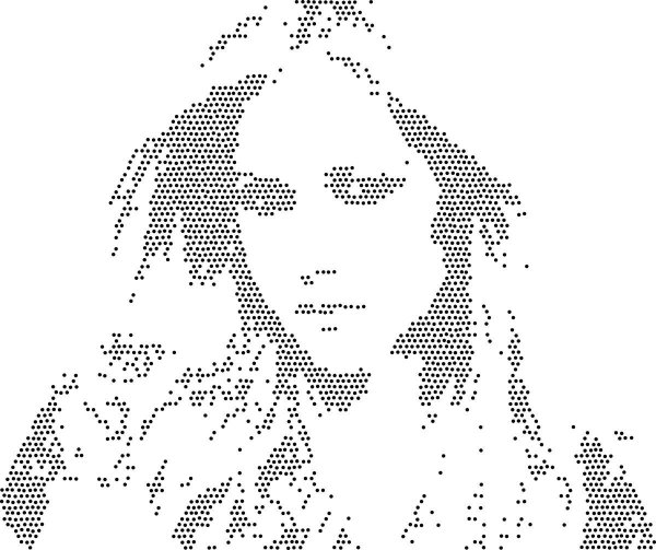 портрет точками