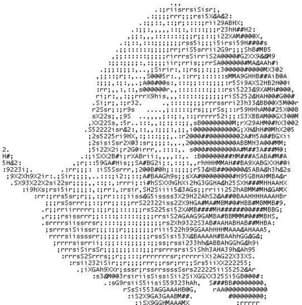 ascii  портрет моны лизы