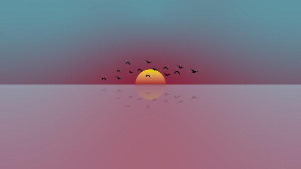 закат рисунки