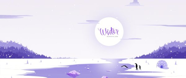 минималистичный зимний пейзаж