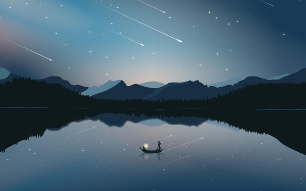 ночное озеро