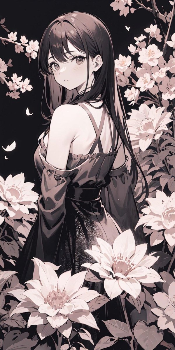 аниме девушки черные