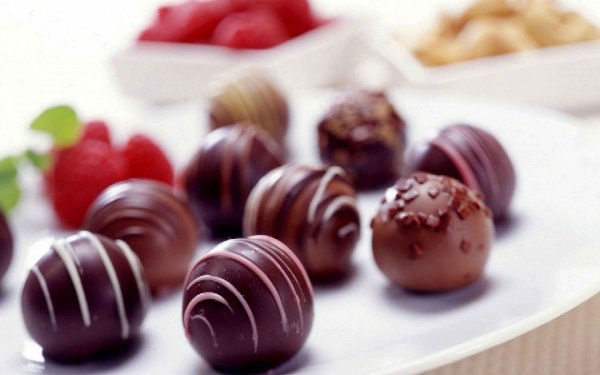 конфеты круглые шоколадные