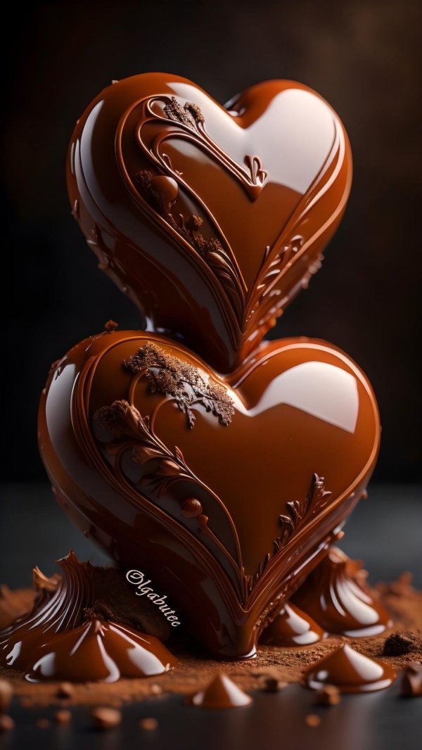 шоколадное сердце