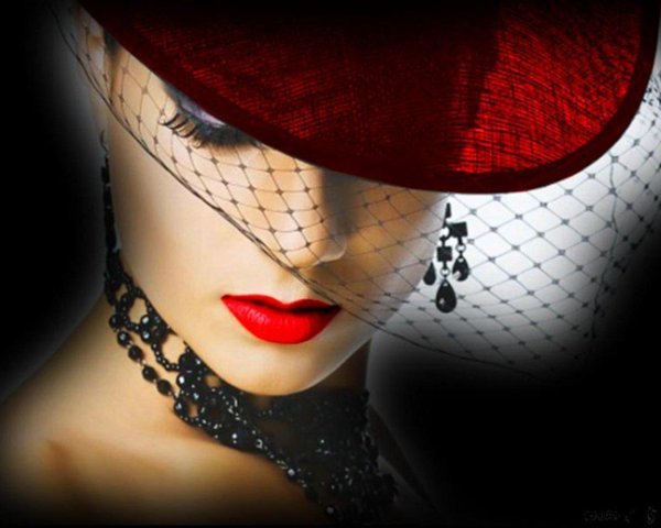 дама в шляпке