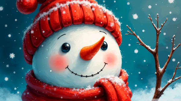 happy snowman