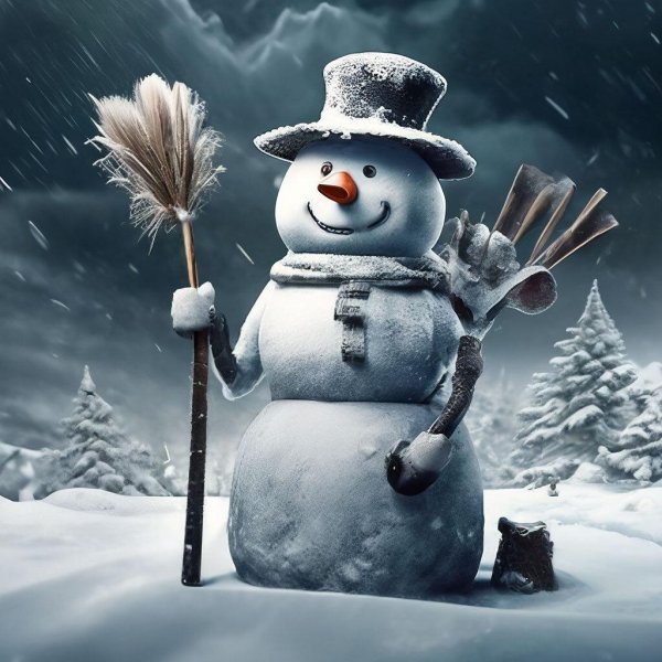 веселые снеговики