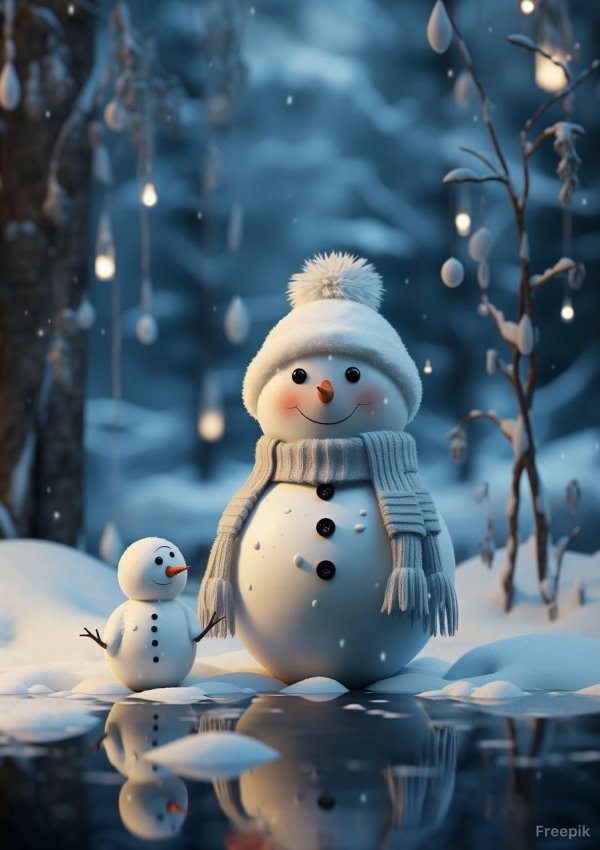 милые снеговики