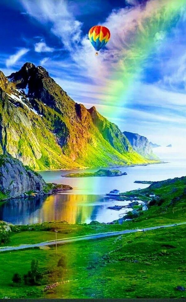 природа с радугой