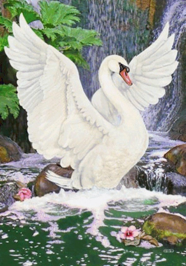 лебеди живопись