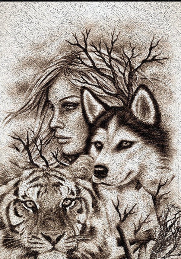 волк девушка