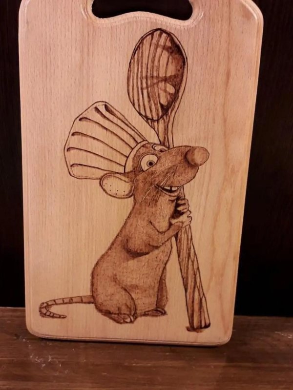 выжигание на разделочной доске