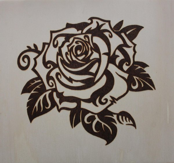 трафарет роза
