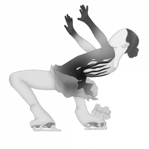 фигуристка рисунок