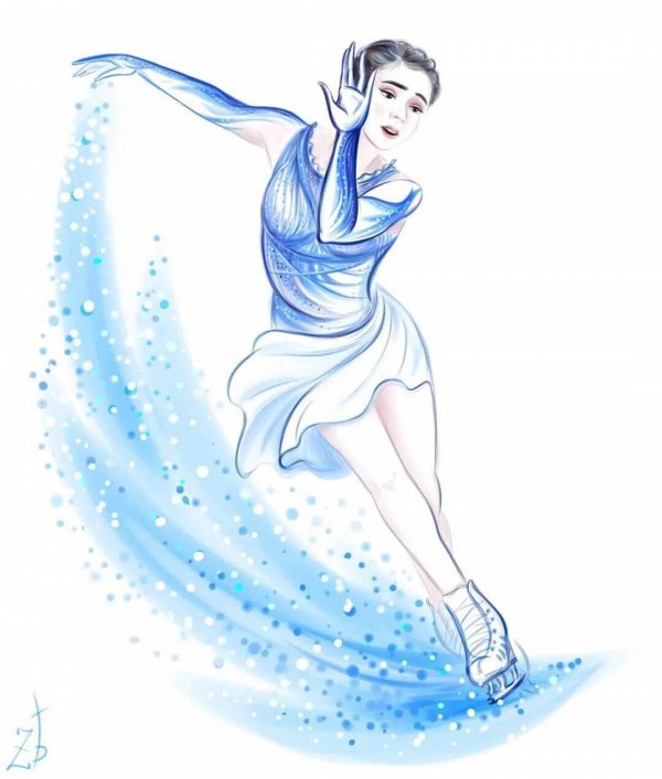 фигуристка рисунок