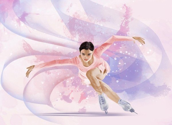 фигуристка рисунок