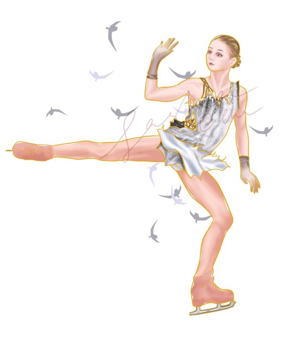 раскраска фигуристка