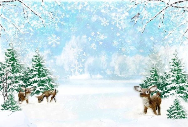 фон зимнего леса