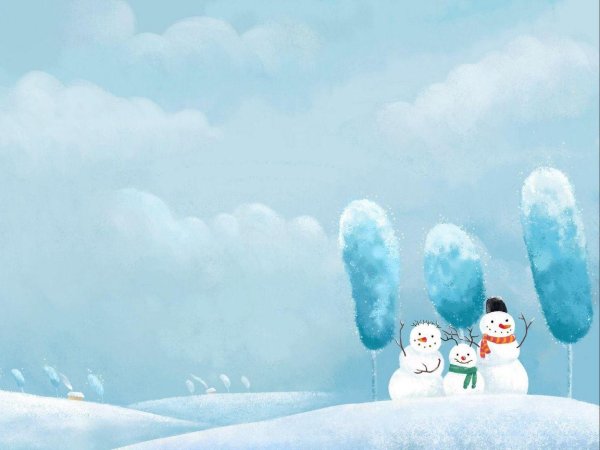 снеговик фон