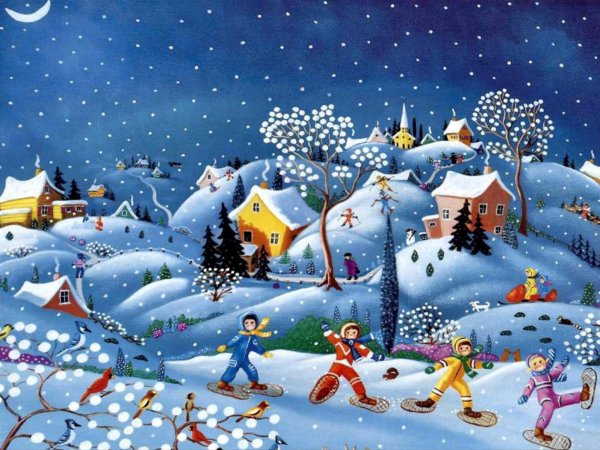 новогодние пейзажи