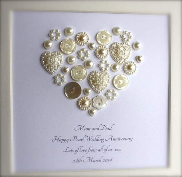 оригинальные подарки на жемчужную свадьбу