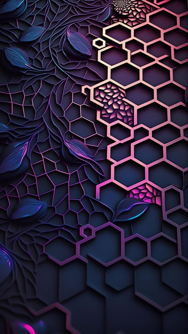 гексагон неон