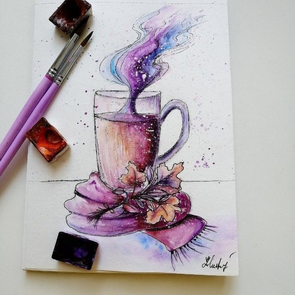 идеи рисунков акварелью