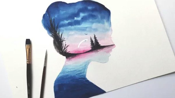 акварель рисунки