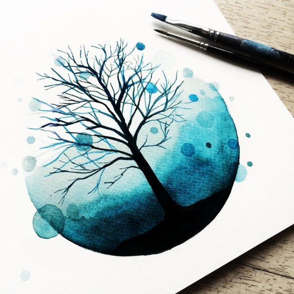 акварельные рисунки