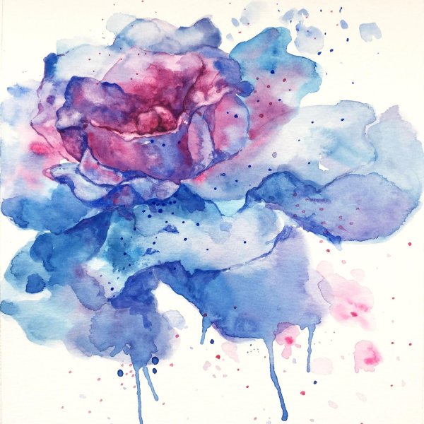 акварельные цветы