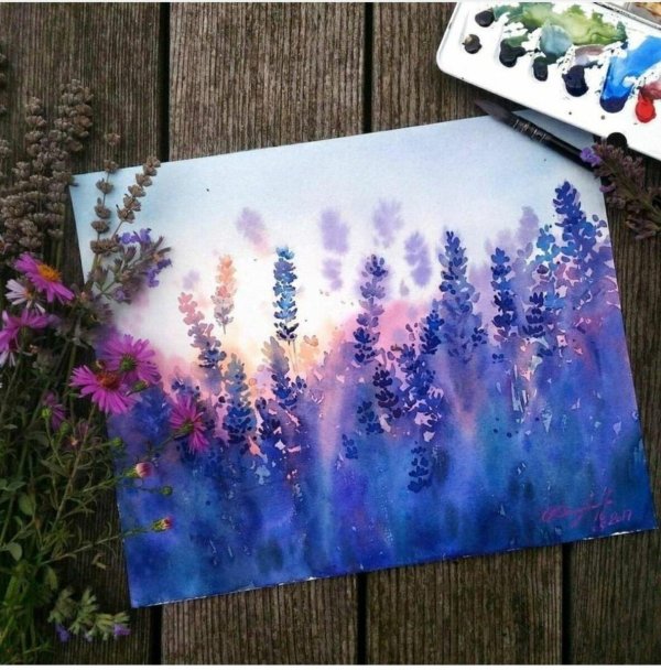 рисование акварельными красками