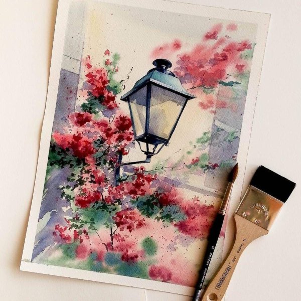 акварельная картина