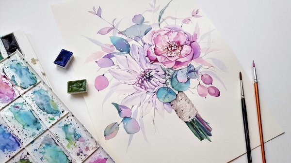 акварельные кисточковые маркеры