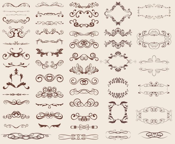 винтажные орнаменты