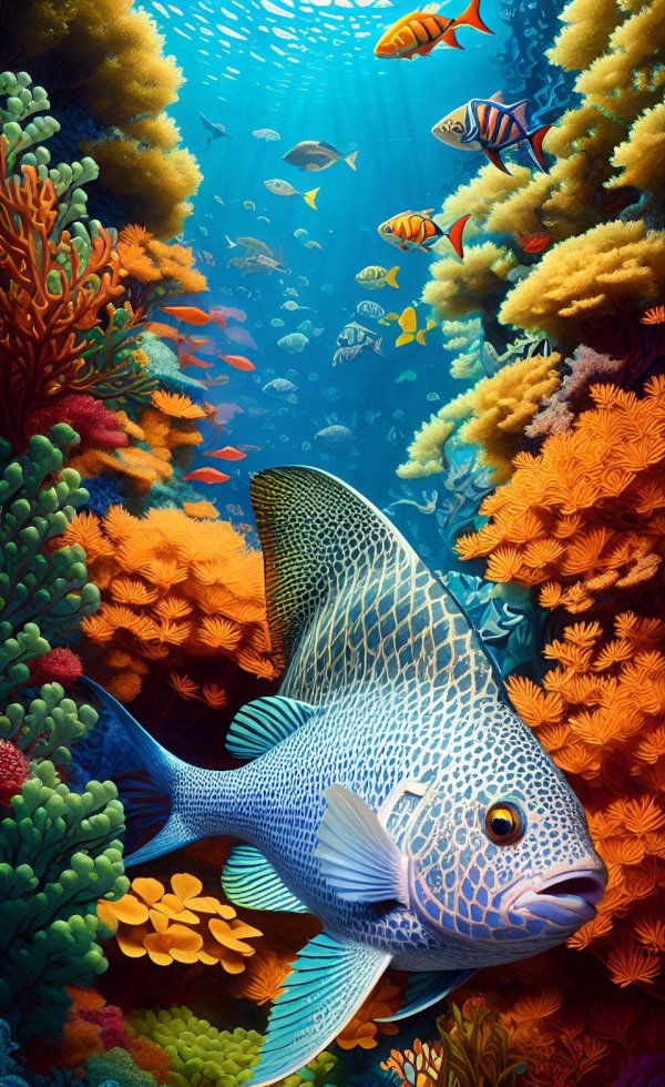 рыбки красками