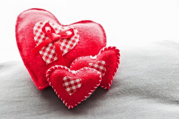сердечки из ткани