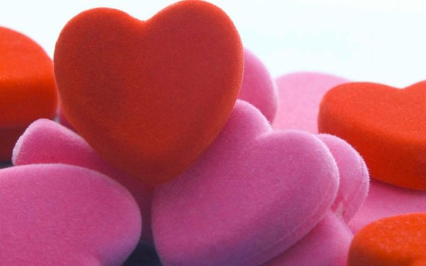 сердца розовые