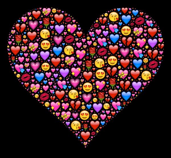сердечко из смайликов