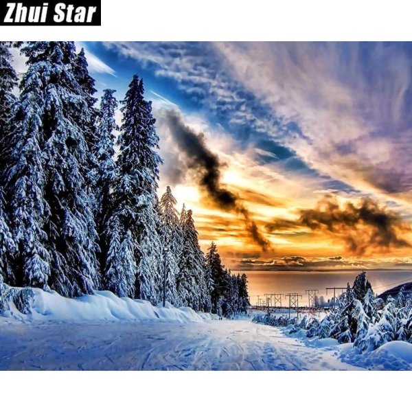 зима красивая